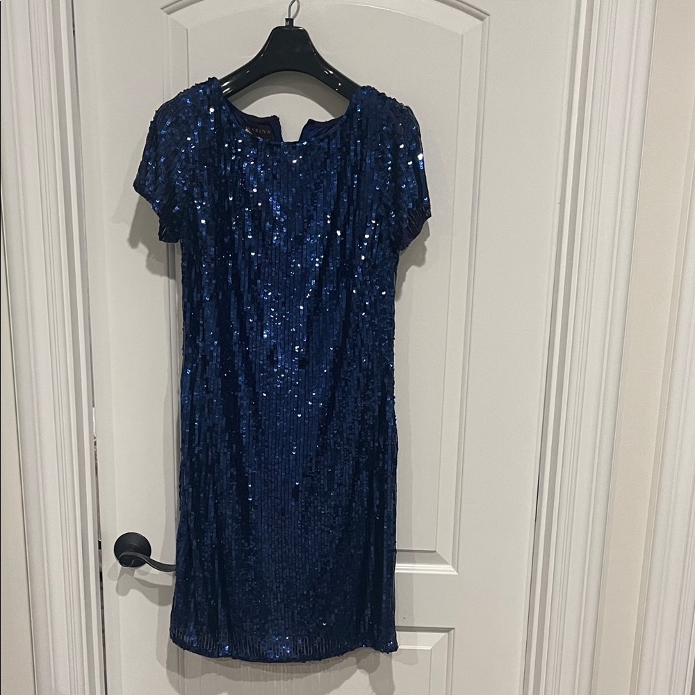 Mariana Navy Sequin Mini Dress